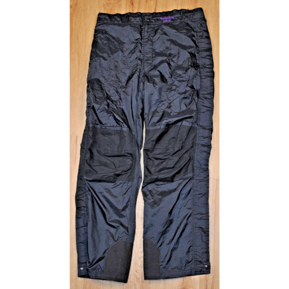 Solstice Gore-tex Ski Snowboard Rain Pants Full Leg ZIP Black Men's Large - Picture 1 of 9